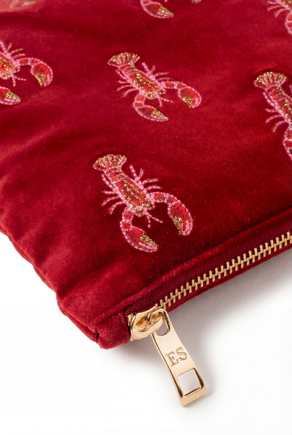 Elizabeth Scarlett Lobster Everyday Pouch, Alternate, color, Red