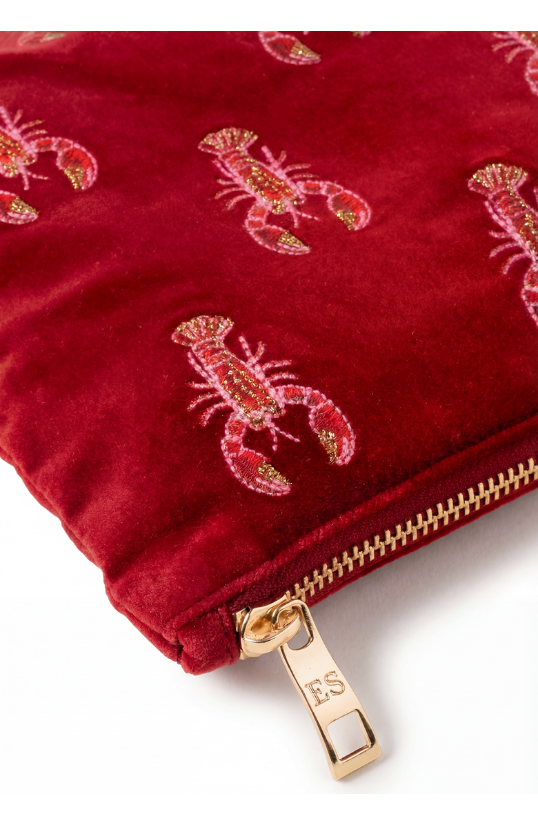 Elizabeth Scarlett Lobster Everyday Pouch, Alternate, color, Red