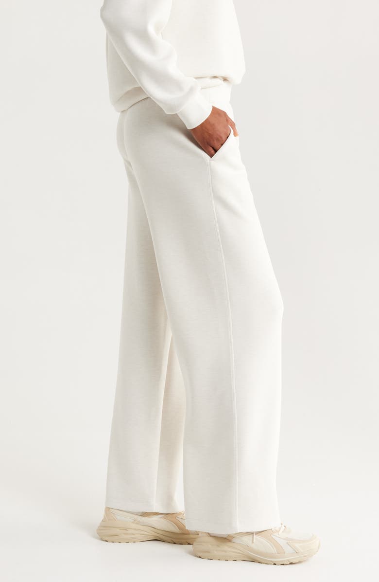 Zella Ultra Soft High Waist Straight Leg Pants, Alternate, color, Beige Ivory Heather