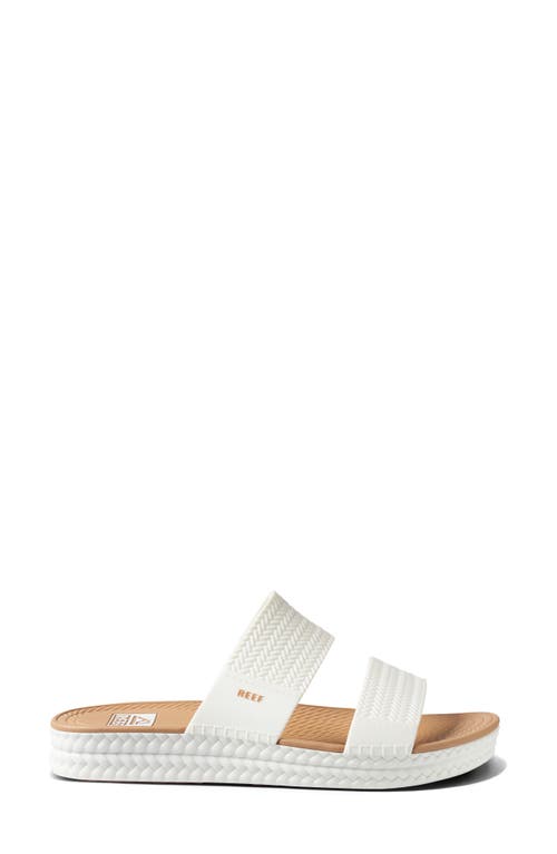 Reef Water Vista Slide Sandal In White/tan