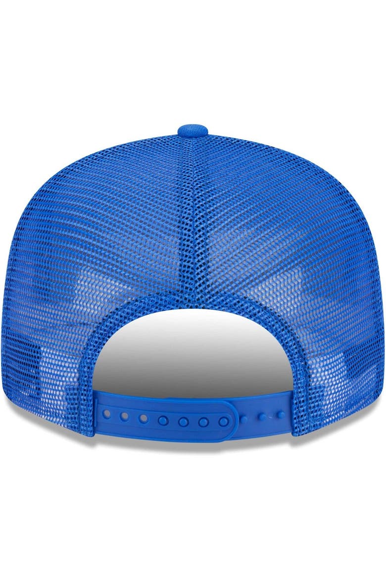 Men's New Era Royal Los Angeles Rams Collegiate Trucker 9FIFTY Snapback Hat, Alternate, color, Royal