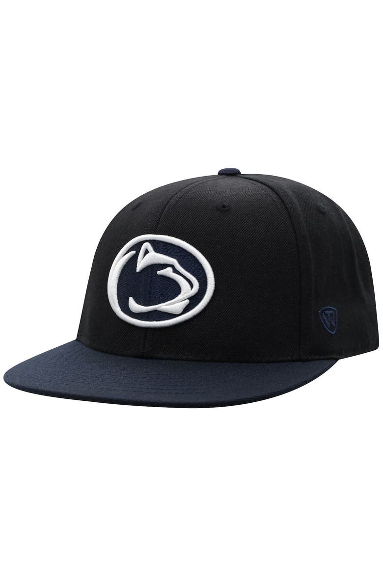 Men's Top of the World Black/Navy Penn State Nittany Lions Team Color Two-Tone Fitted Hat, Main, color, Black