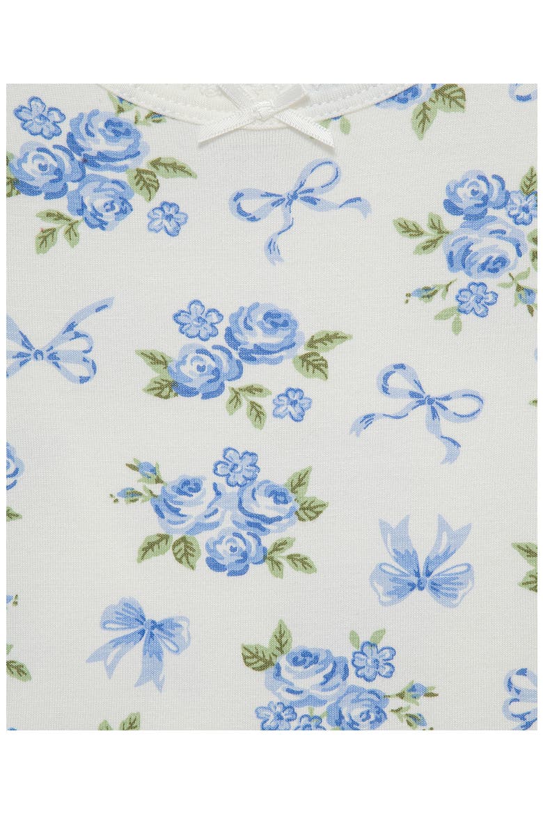 2-Pack Floral Bow Print Stretch Viscose Pajamas Set, Alternate, color, BLUE FLORAL