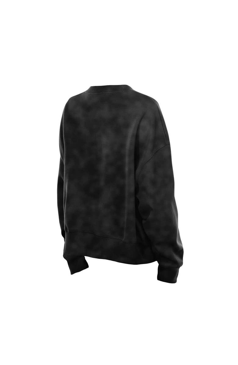 New Era Women's New Era Black Minnesota Wild Oversized Throwback Mineral Wash Sweatshirt, Alternate, color, 