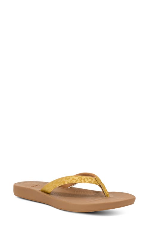 Sanuk Cosmic Shores Water Friendly Flip Flop In Brown