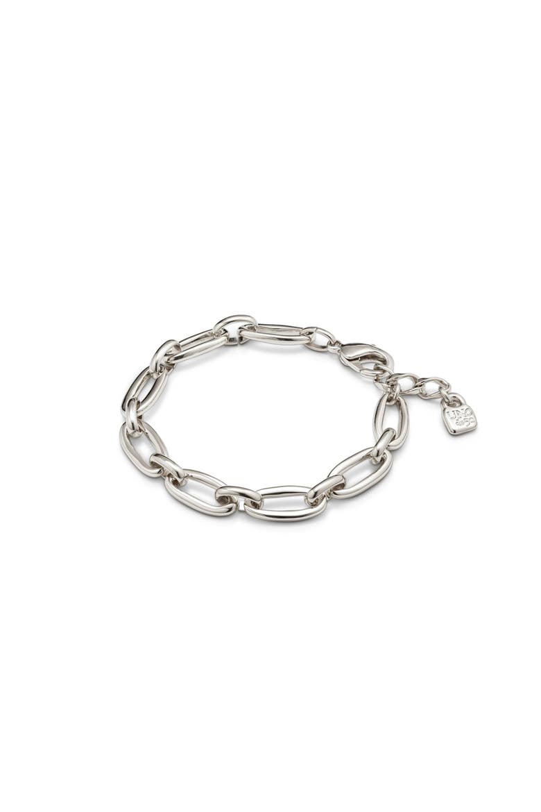 Oval Link Carabiner Bracelet, Alternate, color, Silver