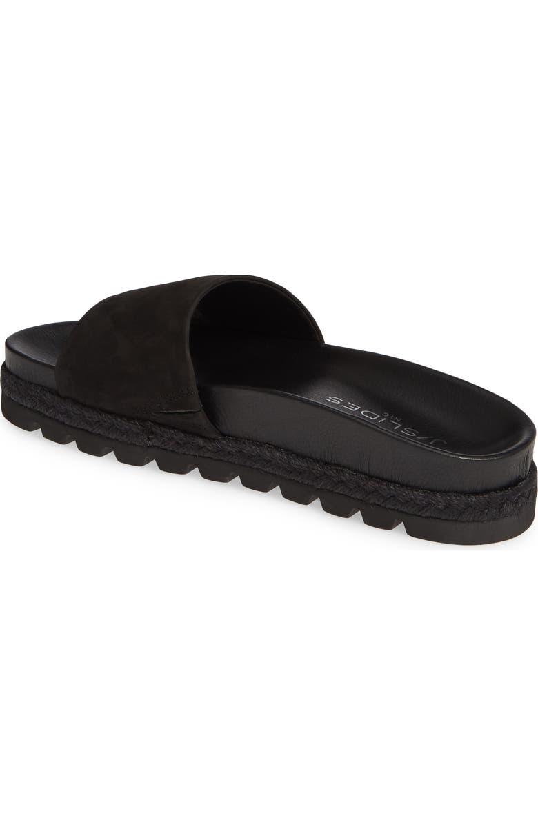 JSlides Genuine Calf Hair Espadrille Slide Sandal, Alternate, color,