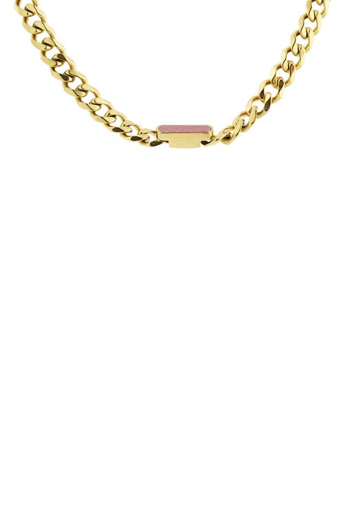 Rebl Gender Inclusive Stone Curb Chain Necklace