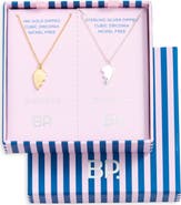 BP. Set of 2 Friendship Half-Heart Pendants