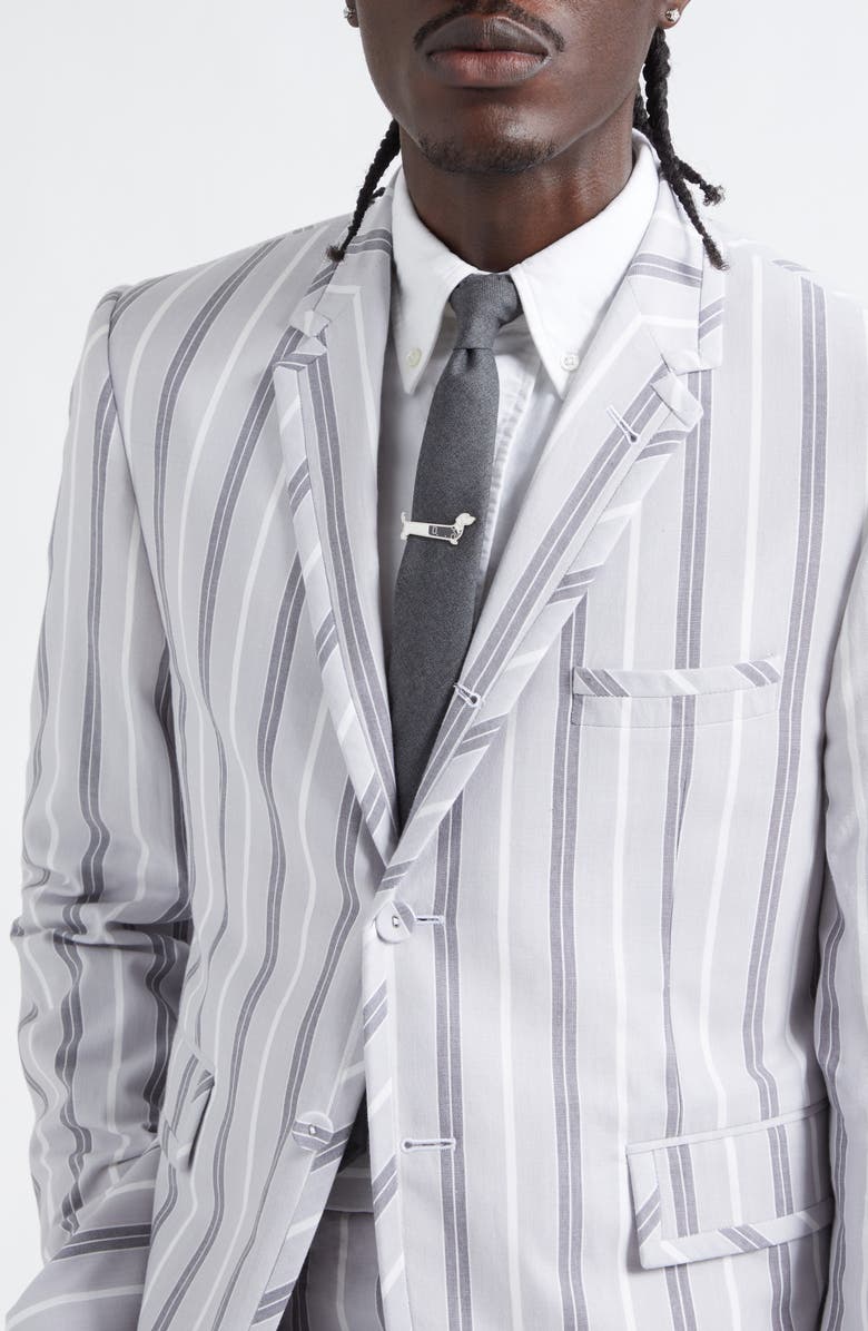 Thom Browne Limousine Hector Sterling Silver Tie Clip, Alternate, color, Silver