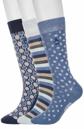 Original Penguin Paxton Neat Assorted 3-Pack Crew Socks