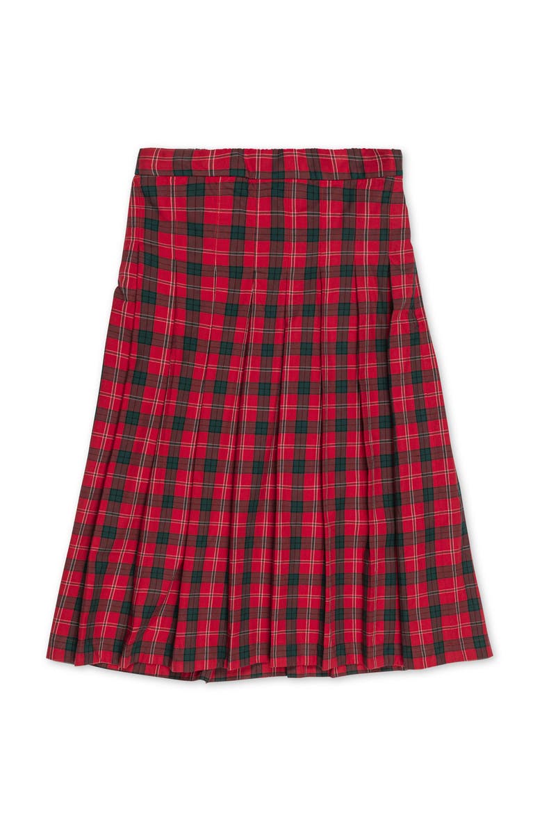 Hope & Henry Organic Pleated Midi Skirt, Alternate, color, London Plaid