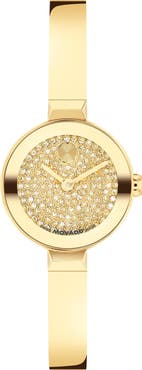 Movado Bold Bangle Mini Pave Bracelet Watch