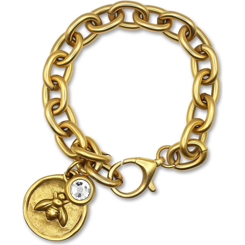 Bowood Lane Brea Bracelet With Cz In Burgundy