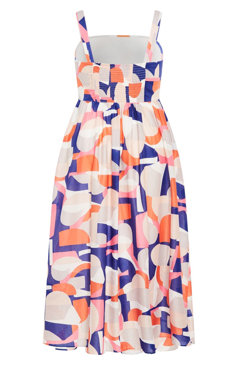 City Chic Callie Geo Print Sleeveless Maxi Sundress, Alternate, color, Funky Town