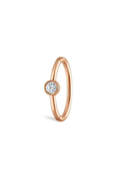 Scalloped Diamond Clicker Earring