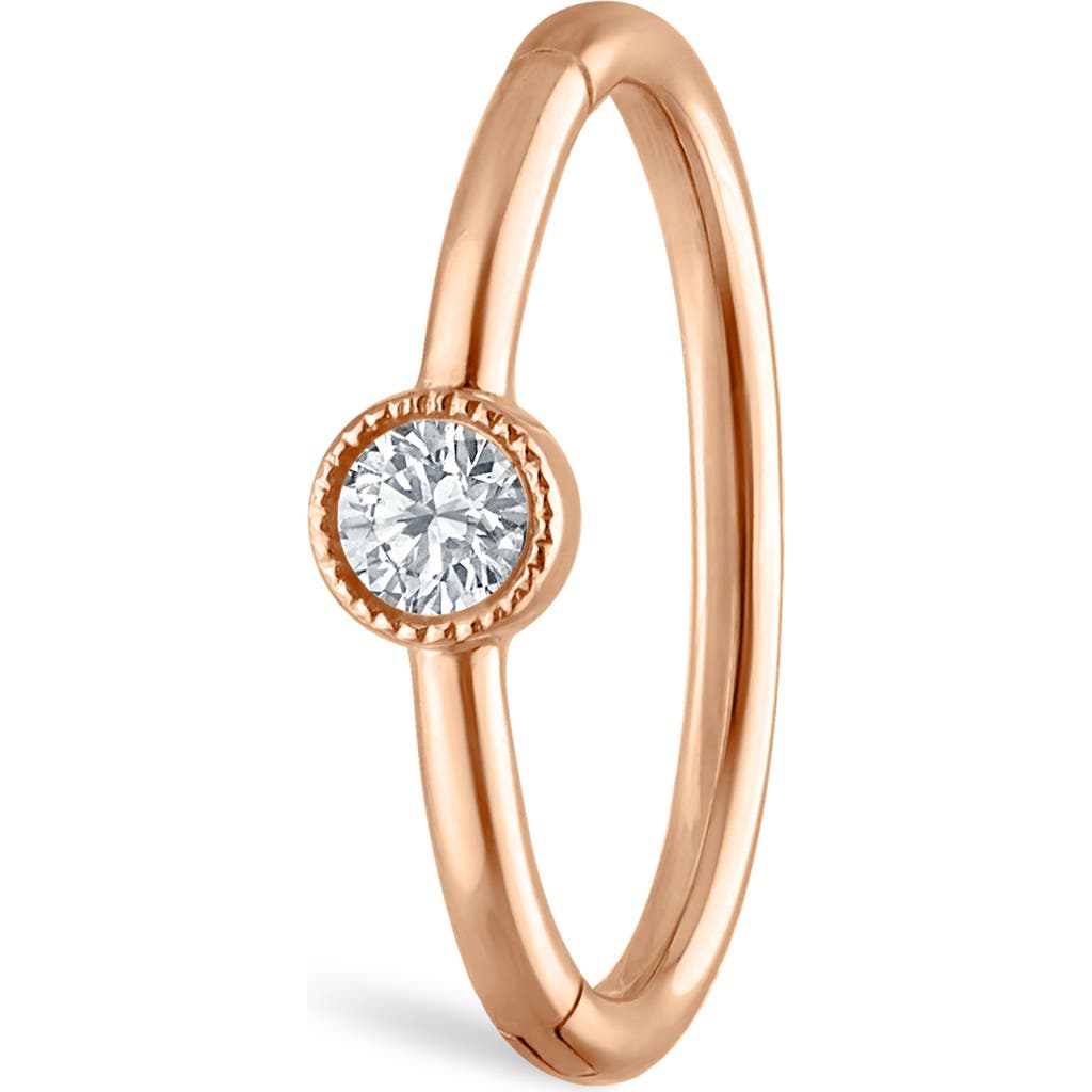 Maria Tash Scalloped Diamond Clicker Earring In Gold