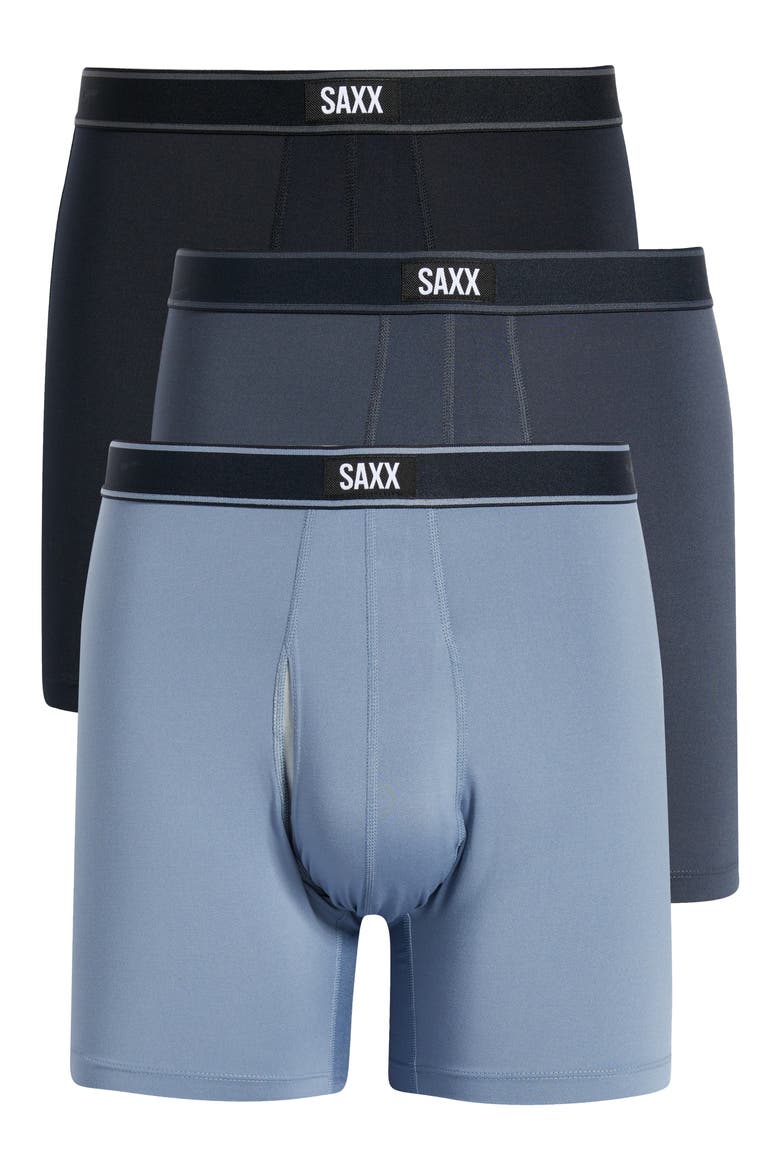 Assorted 3-Pack Daytripper Comfort Stretch Boxer Briefs, Main, color, BLACK/ INDIGO INK/ FLINTSTONE