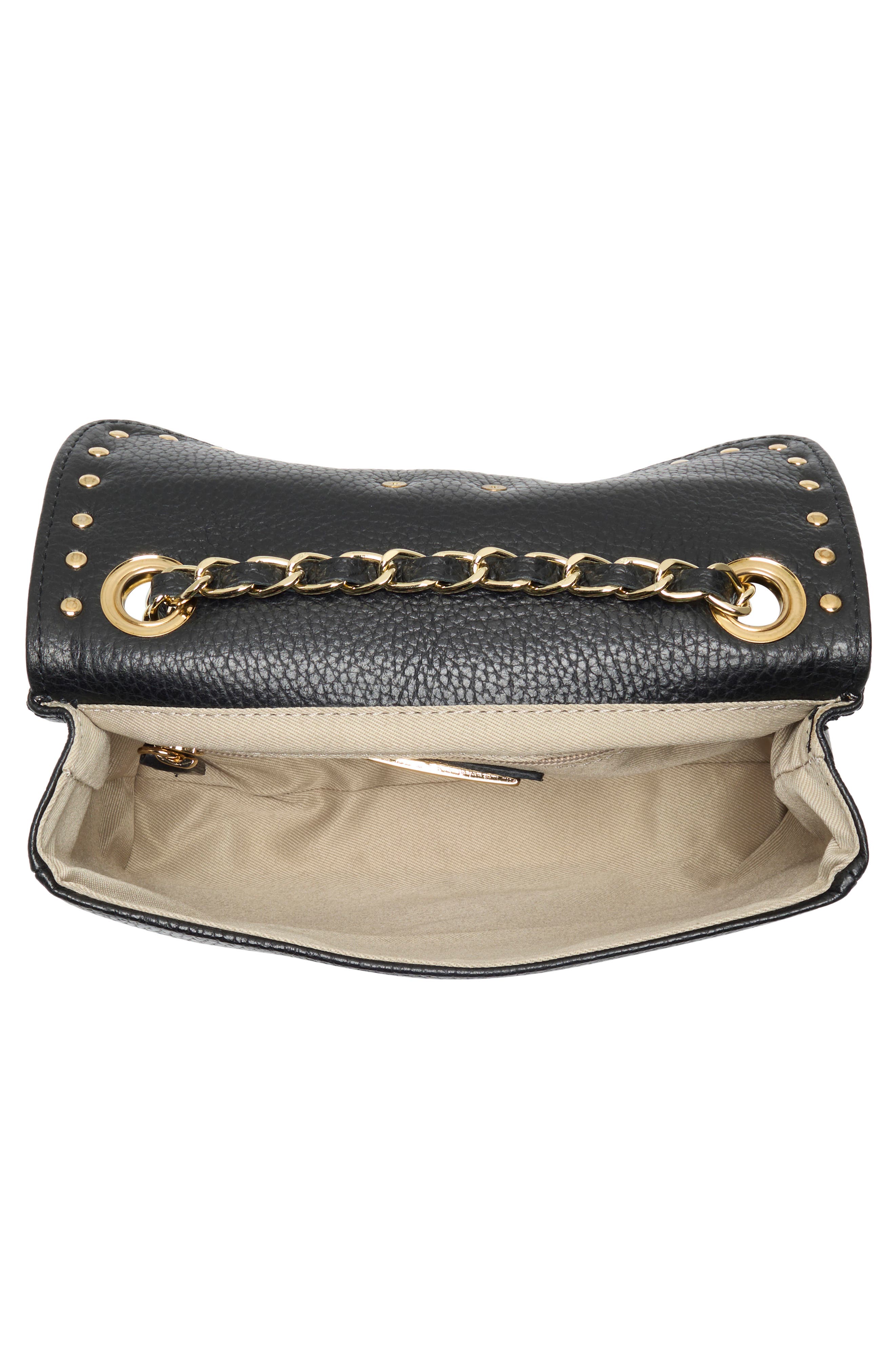VALENTINO BY MARIO VALENTINO Poisson Preciosa Leather Crossbody Bag, Alternate, color, Black