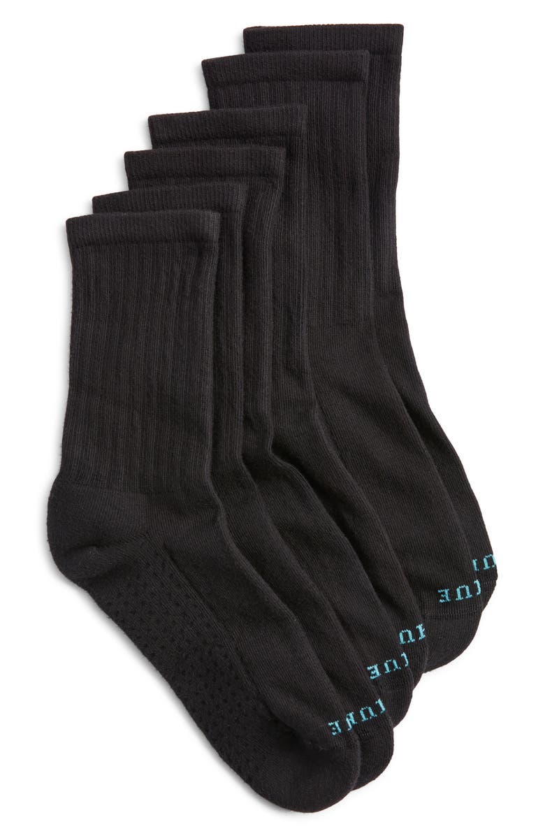 Hue Air Cushion Assorted 3-Pack Crew Socks, Main, color, 