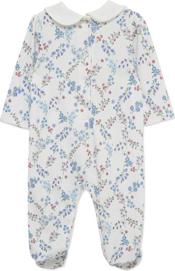 Floral Trellis Pima Cotton Footie