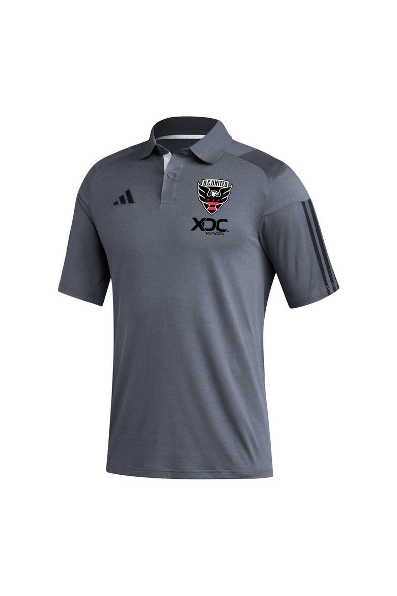 Men's adidas Gray D.C. United 2023 On-Field Training Polo, Alternate, color, Gray