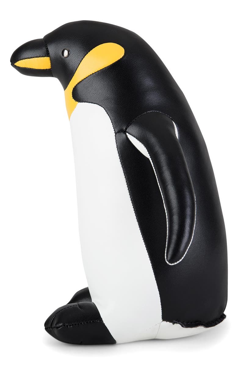 Zuny King Emperor Penguin Bookend, Alternate, color, Black White