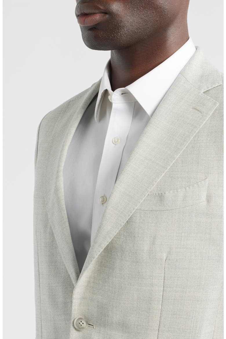 Textured Light Grey Mélange Wool Sport Coat, Alternate, color, LIGHT GREY