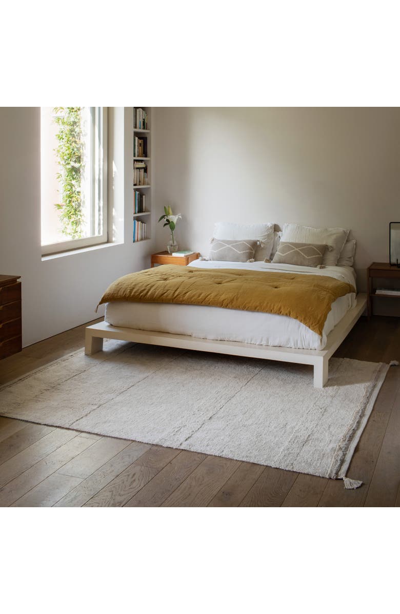 Lorena Canals Washable Rug Bloom, Alternate, color, Natural, Rose, Linen