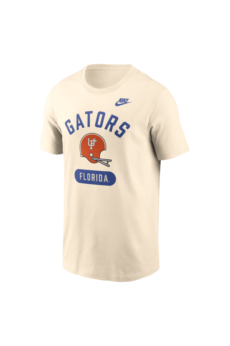 Men's Nike Natural Florida Gators Legacy Arch Helmet T-Shirt, Alternate, color, Natural