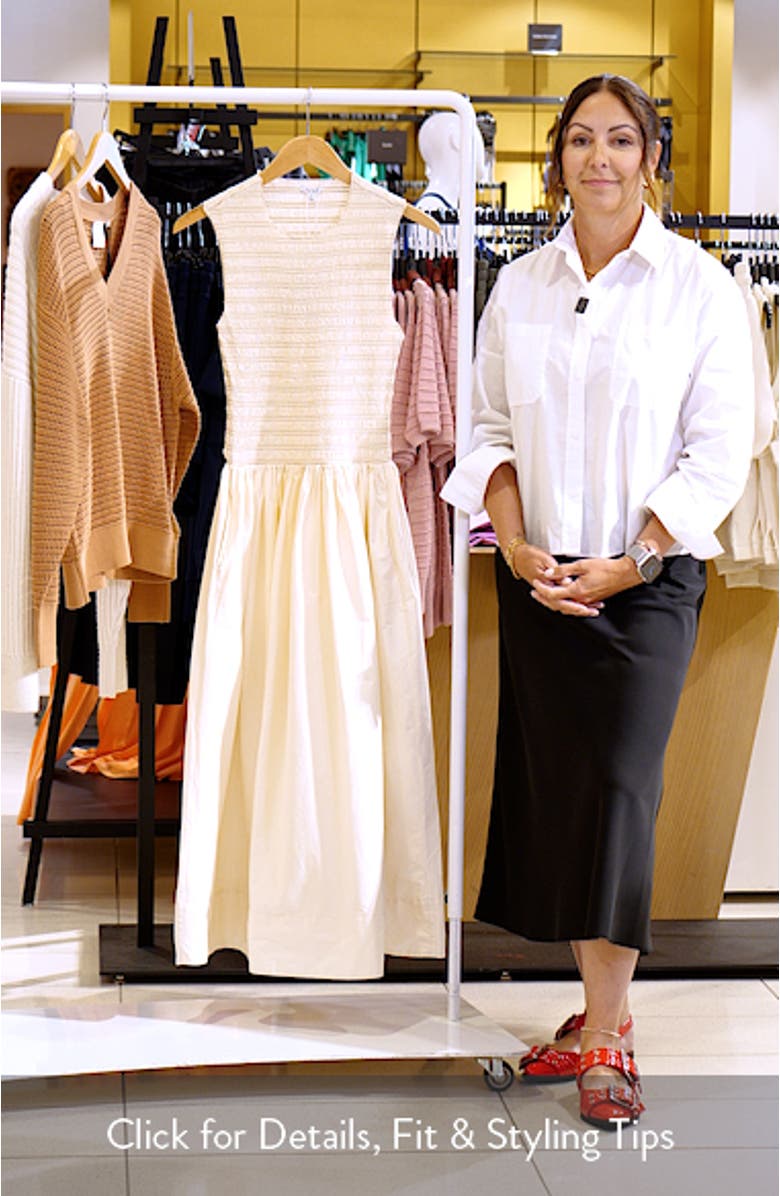 Gladys Smocked Midi Dress, sales video thumbnail