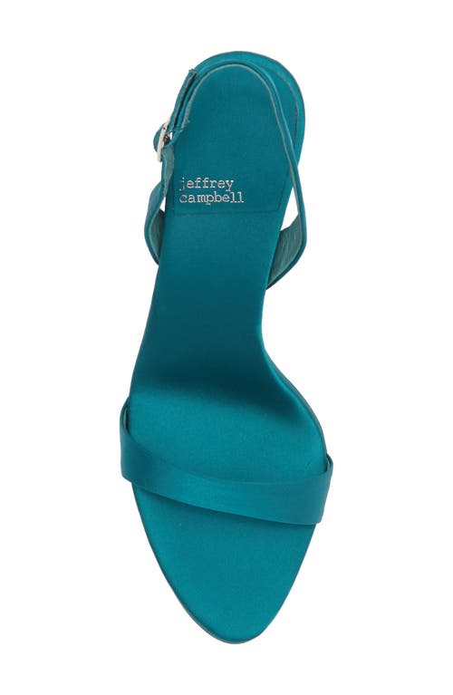 Jeffrey Campbell Go-getter Sandal In Turquoise Satin