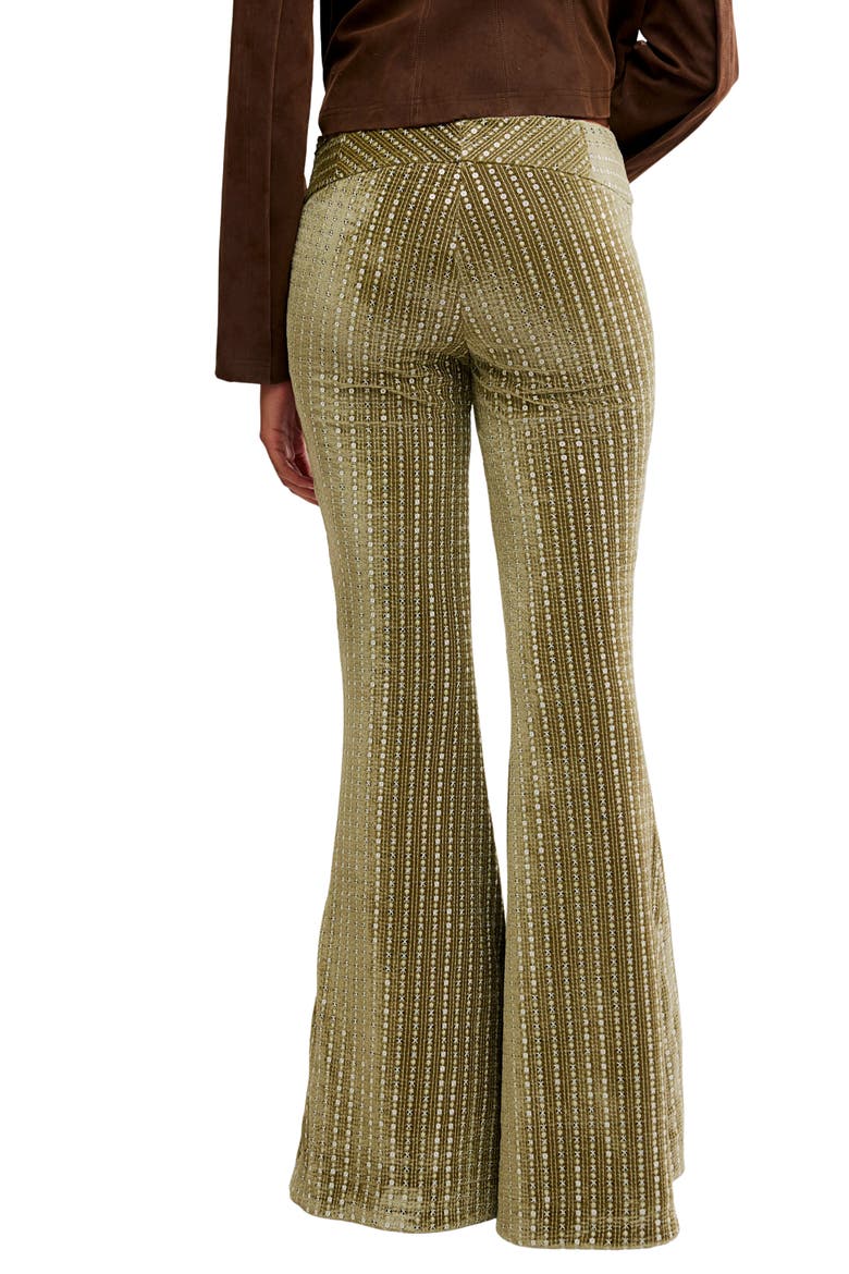 Start Me Up Flare Velvet Pants, Alternate, color, MOSSTONE