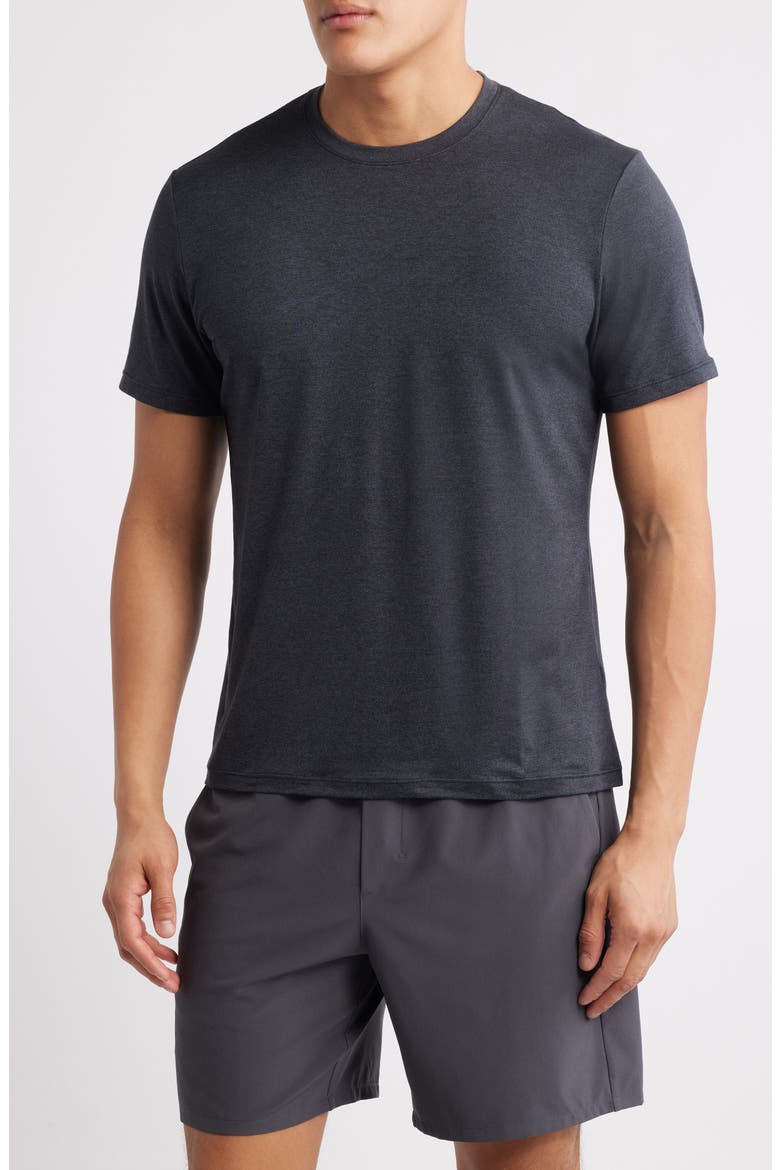 Dynamic Crewneck T-Shirt, Main, color, GREY DARK CHARCOAL HEATHER