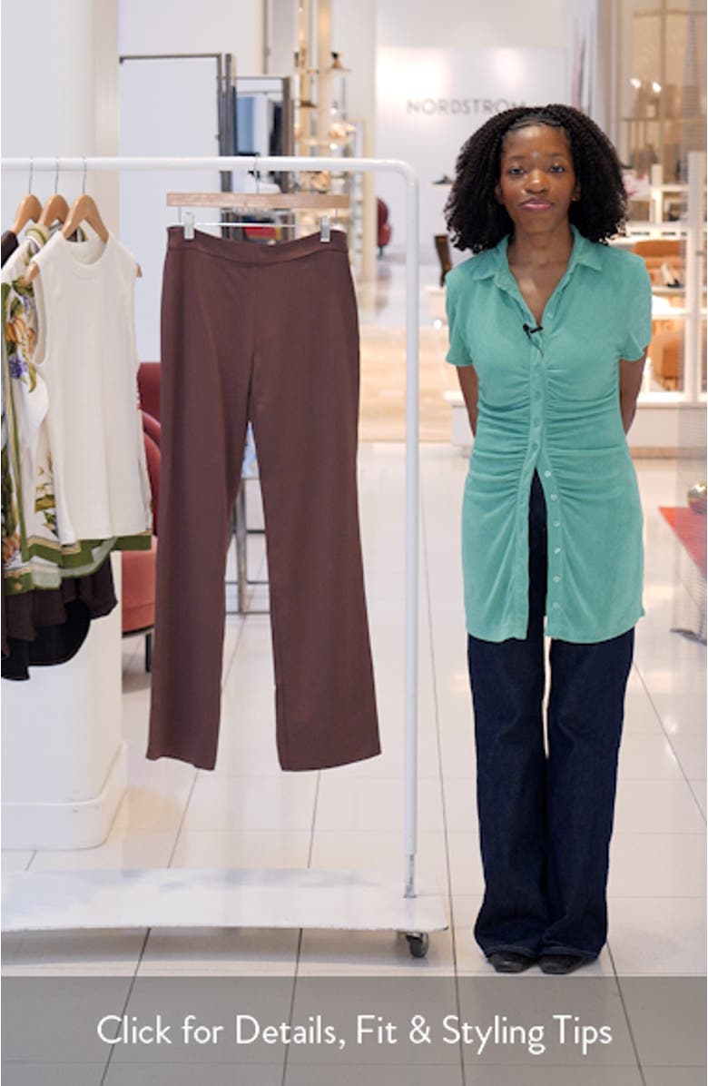 Chiara Straight Leg Crepe Trousers, sales video thumbnail