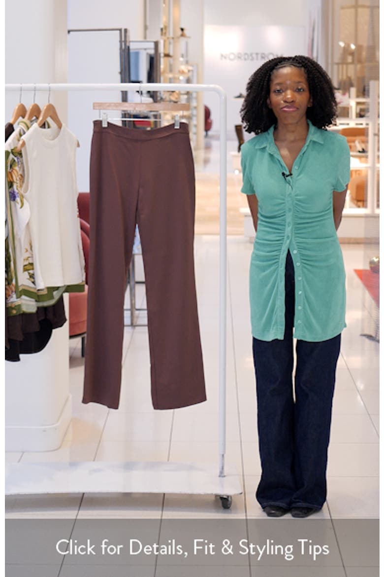 Chiara Straight Leg Crepe Trousers video