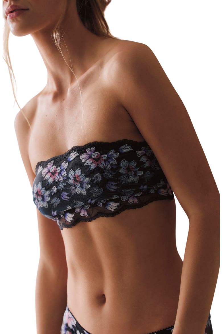 Intimately FP Printed Lace Bandeau Bralette, Main, color, NIGHT BLOOM COMBO