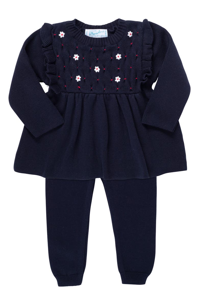 Feltman Brothers Kids' Daisy Tunic & Pants Set, Main, color, Navy