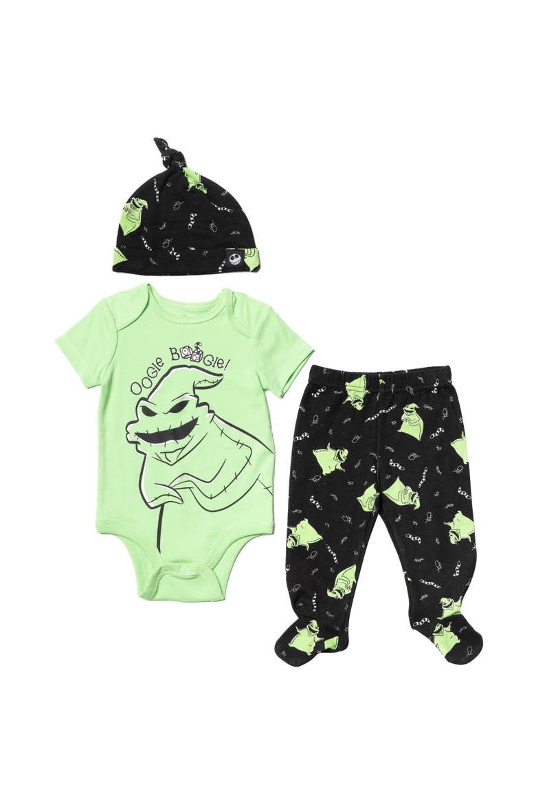 Nightmare Before Christmas Oogie Boogie Bodysuit Pants & Hat Set, Main, color, Oogie Boogie Green