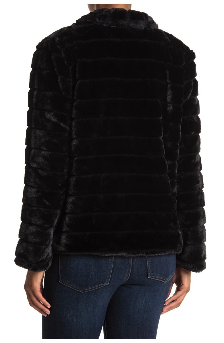Woven Heart Faux Fur Coat, Alternate, color,