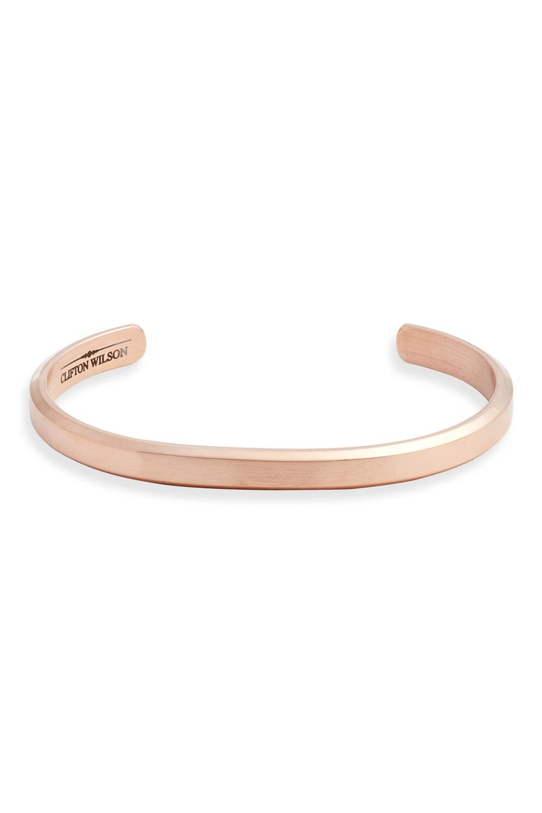Stainless Steel Stacking Bangle, Main, color, ROSE GOLD