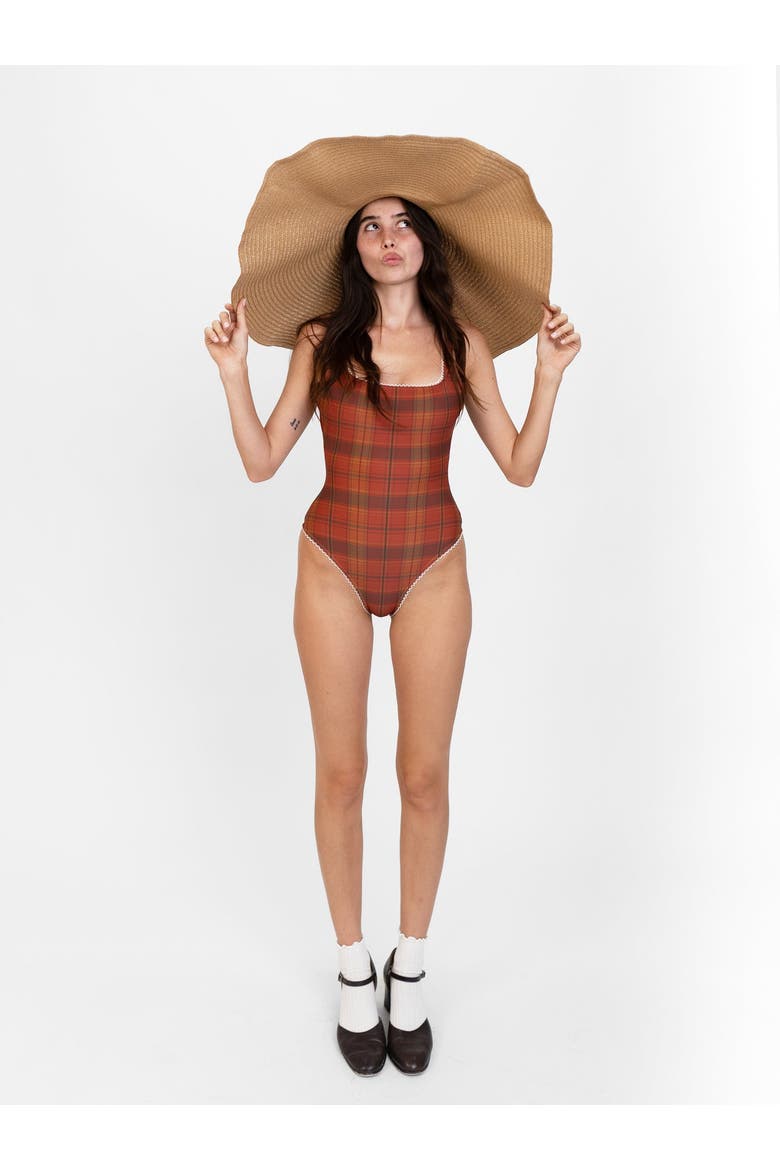 One Piece, Alternate, color, Dark Green Plaid