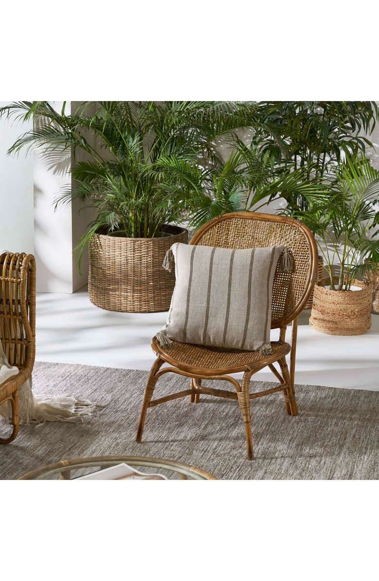 Renwil Truden Stripe Tassel Square Accent Pillow, Alternate, color, Multi