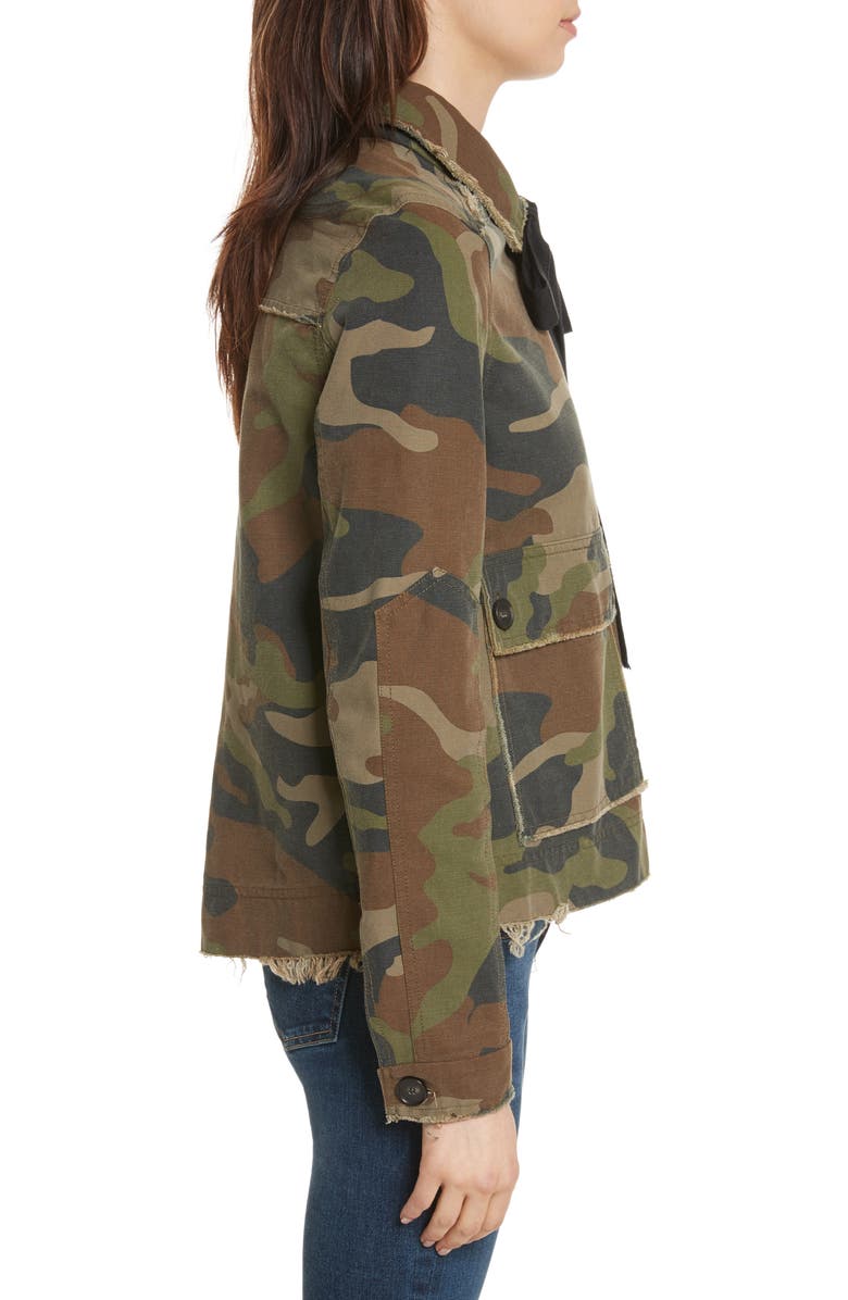 Veronica Beard Mercer Camo Print Jacket, Alternate, color,