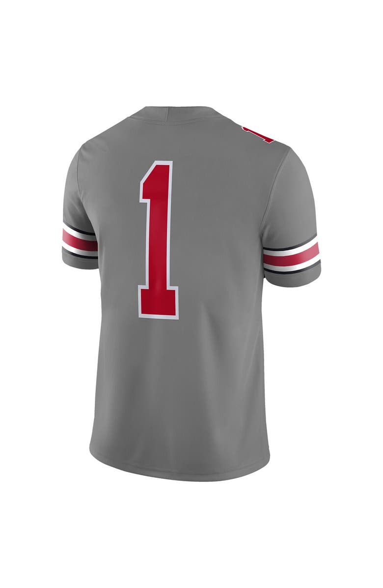 Nike Men's Nike Steel/Scarlet Ohio State Buckeyes Game Jersey, Alternate, color, 