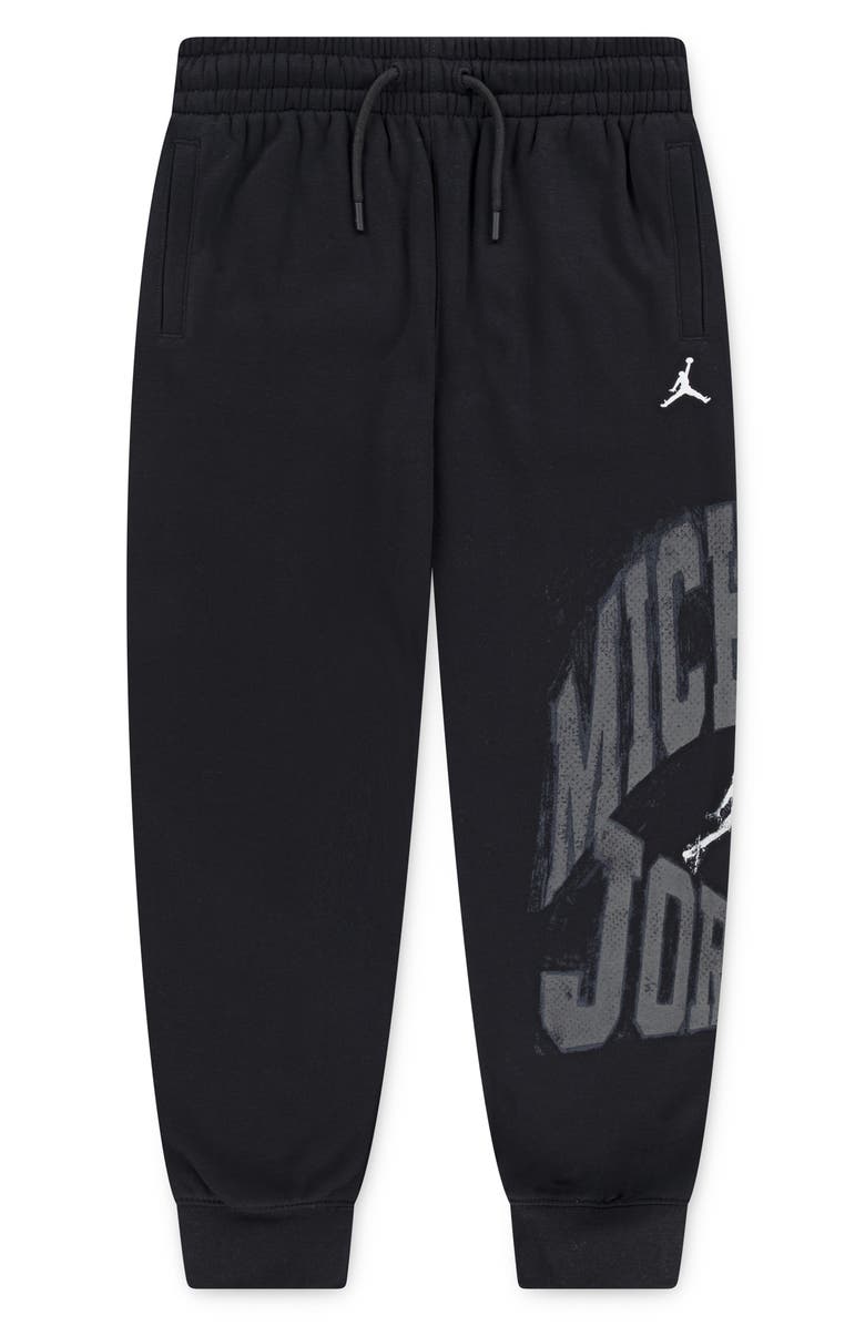 Jordan Kids' Jumpman Fleece Graphic Joggers, Main, color, Black