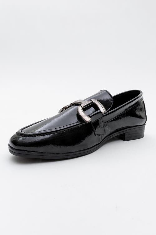 Forever & Always Shoes Rous Leather Bit Loafer In Black Patent Leather
