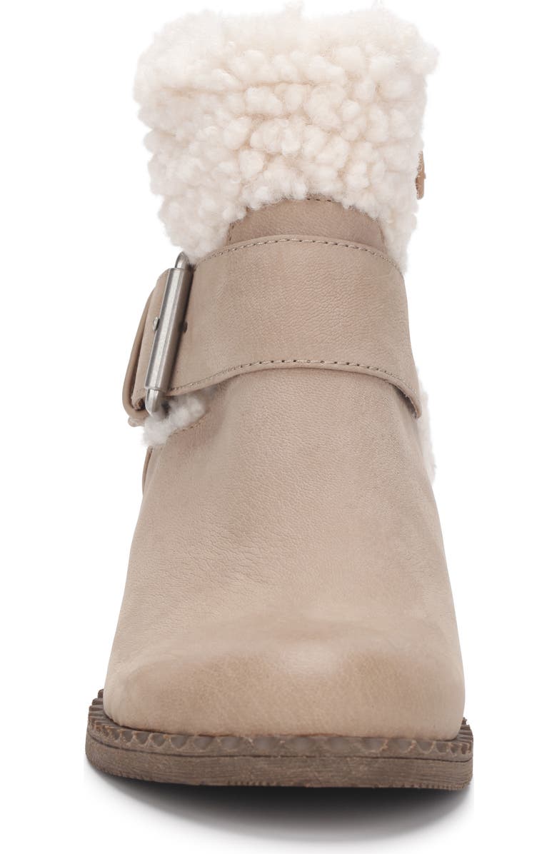 Gentle Souls Signature Slit Faux Shearling Moto Bootie, Alternate, color,