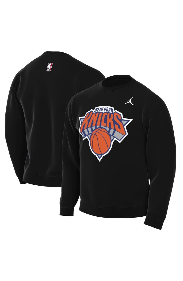 Jordan Brand Men's Jordan Brand Black New York Knicks Statement Edition Sweatshirt, Main, color, Black