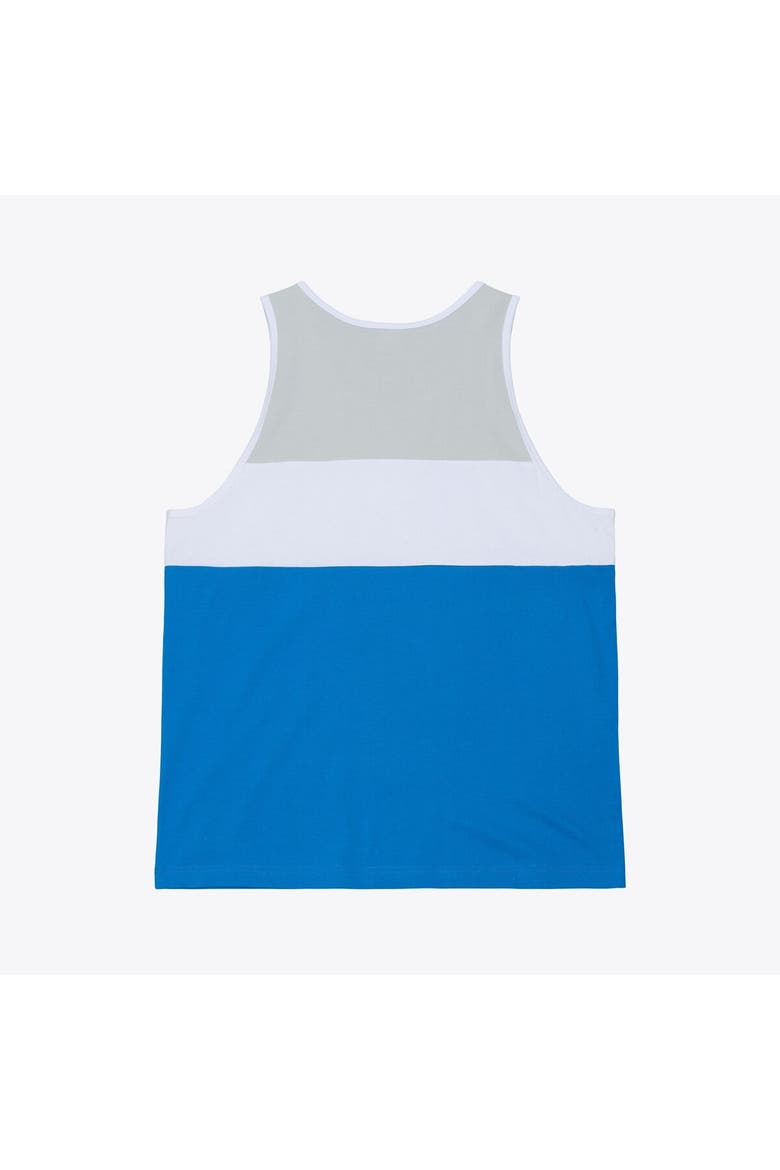 Men's Mitchell & Ness  Blue/Silver Detroit Lions Head Coach Tank Top, Alternate, color, Blue